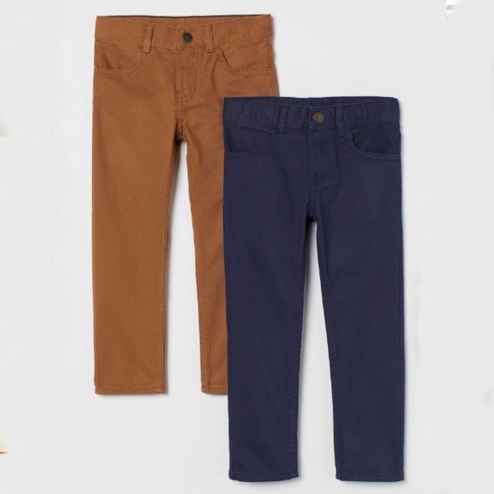 H&M 2-pack slim fit twill pants NEW WITH TAGS
